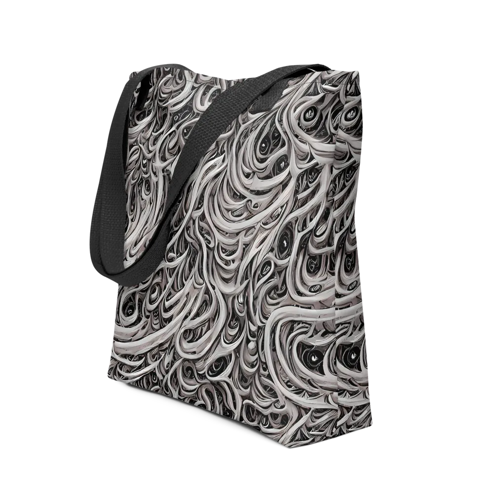 Noir Marbling on Tote Bag — Front