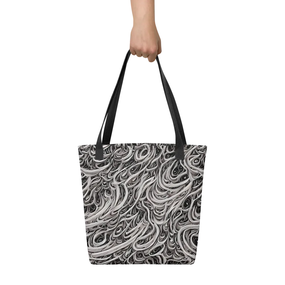 Noir Marbling on Tote Bag — Front