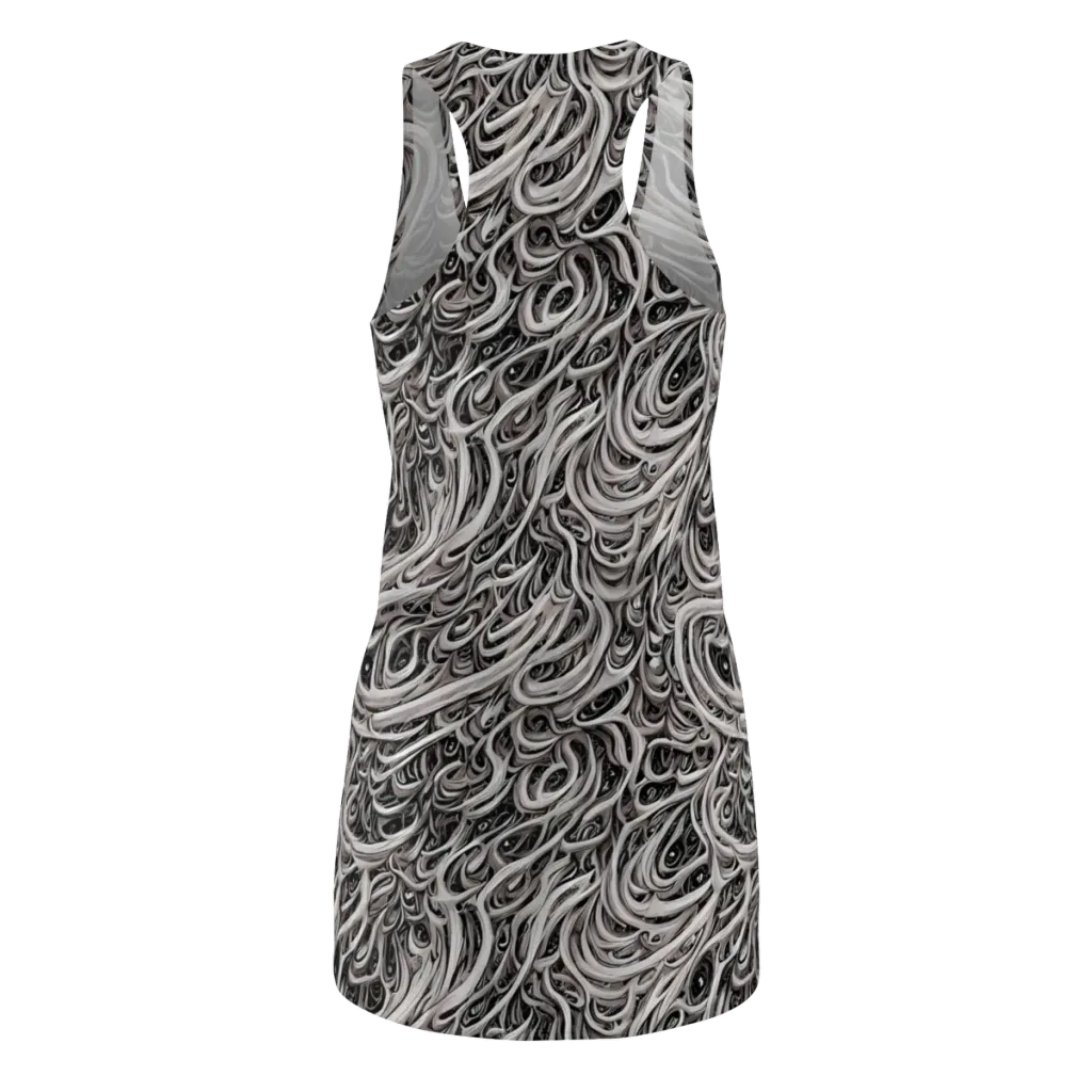Noir Marbling on Racerback Dress — Back