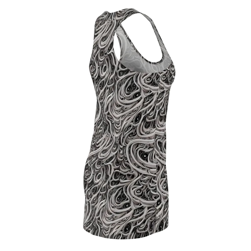 Noir Marbling on Racerback Dress — Back Side