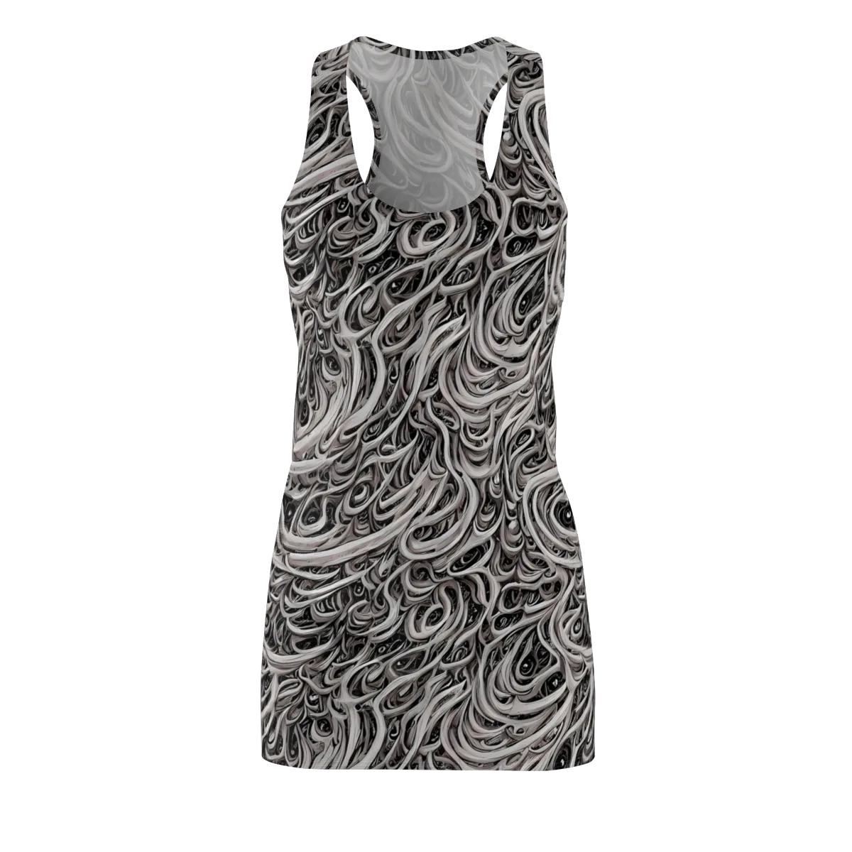 Noir Marbling on Racerback Dress — Front