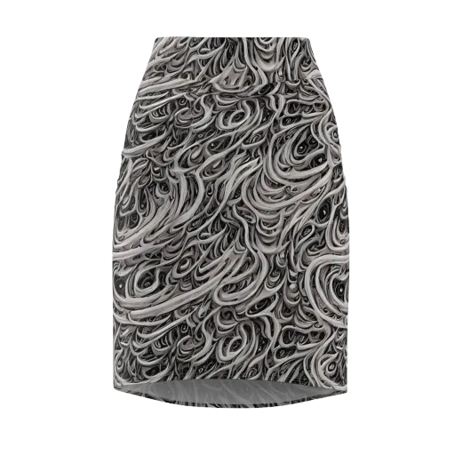 Noir Marbling on a Pencil Skirt