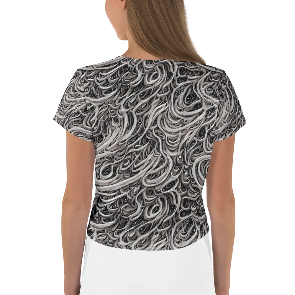 Noir Marbling on Crop Tee — Back