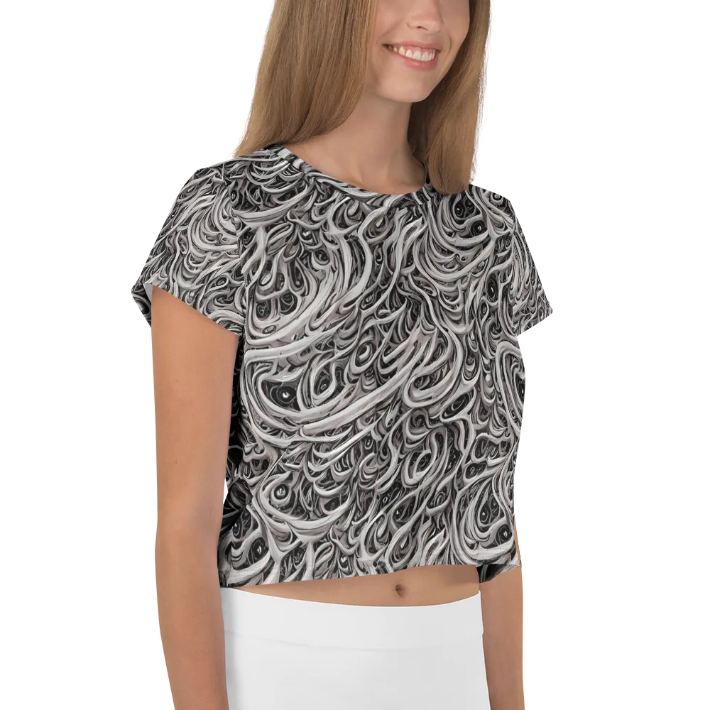 Noir Marbling on Crop Tee — Right