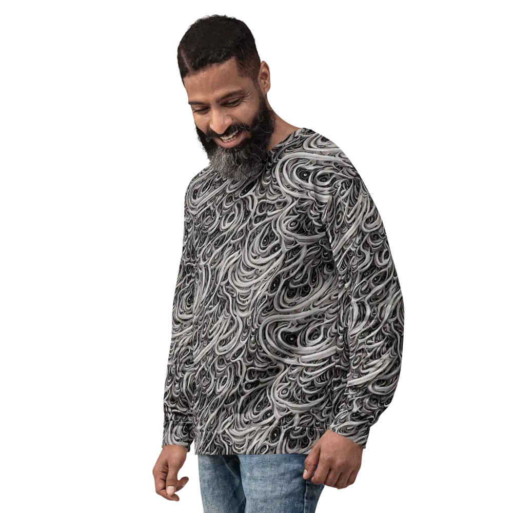 Noir Marbling on Sweatshirt — Left Front
