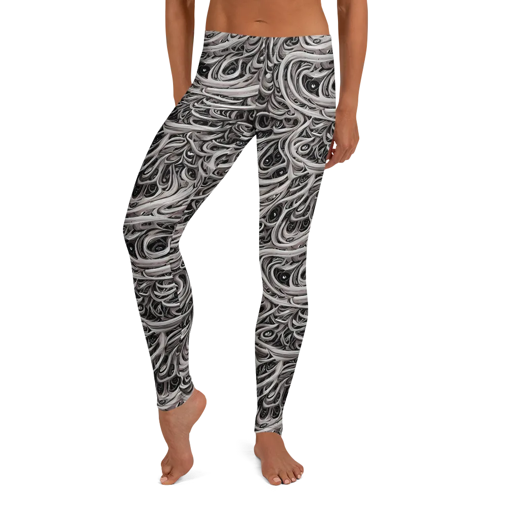 Noir Marbling on Leggings — Front