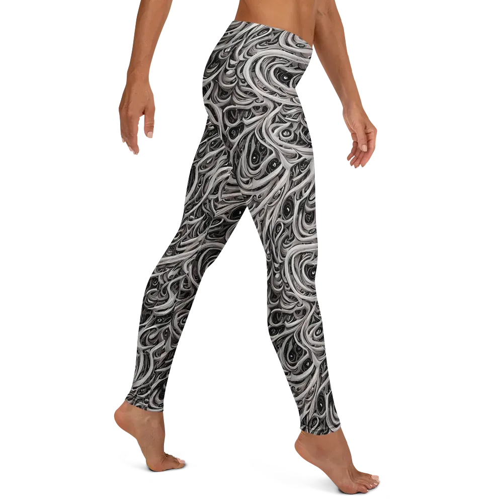Noir Marbling on Leggings — Right