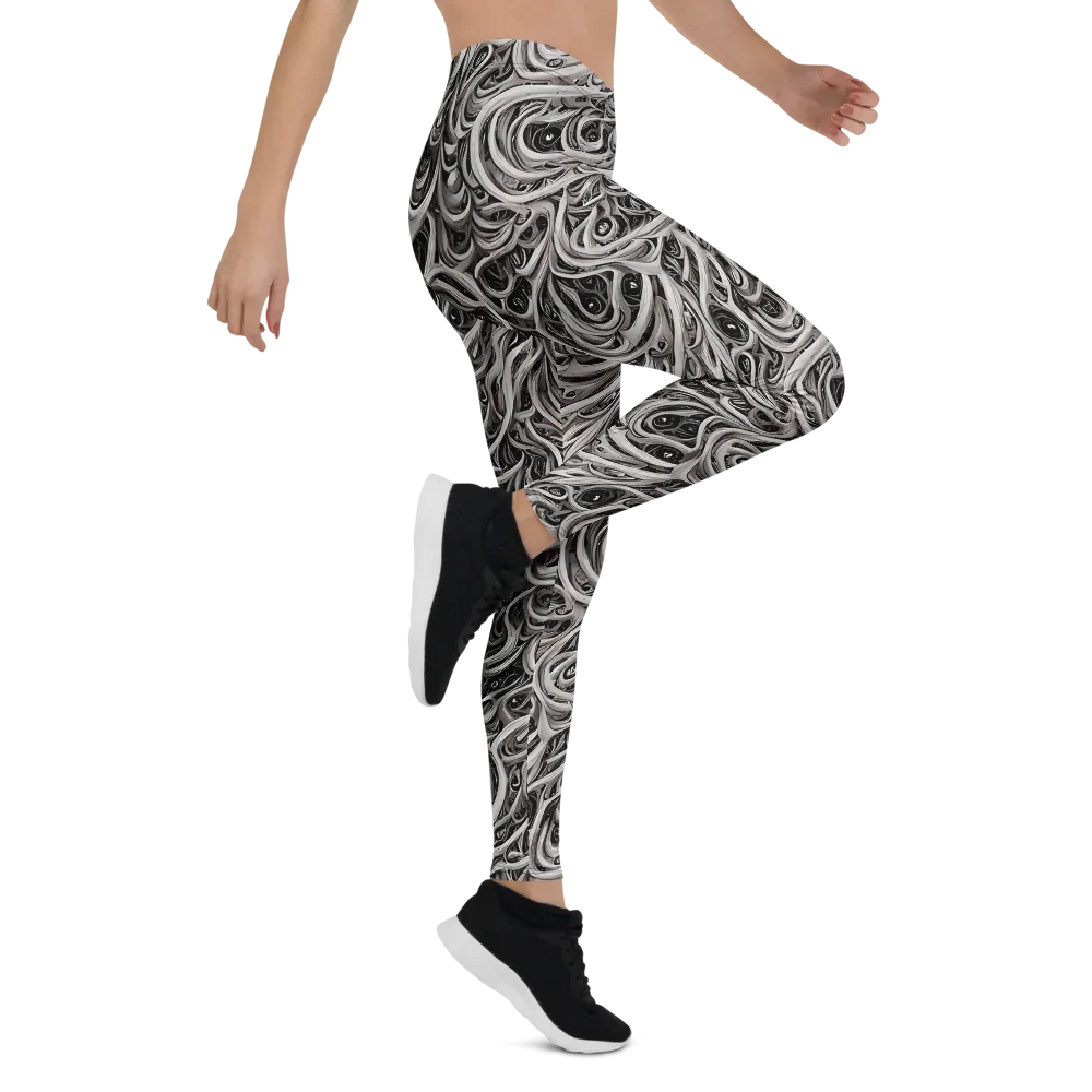 Noir Marbling on Leggings — Right