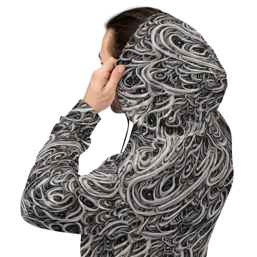Noir Marbling on a Hoodie