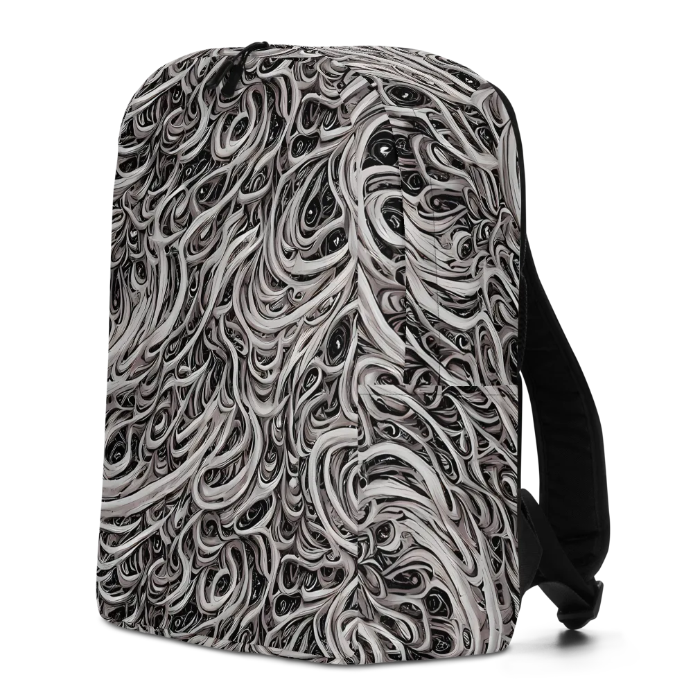 Noir Marbling on Minimalist Backpack — Left