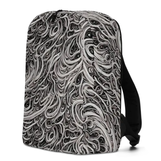 Noir Marbling on a Minimalist Backpack
