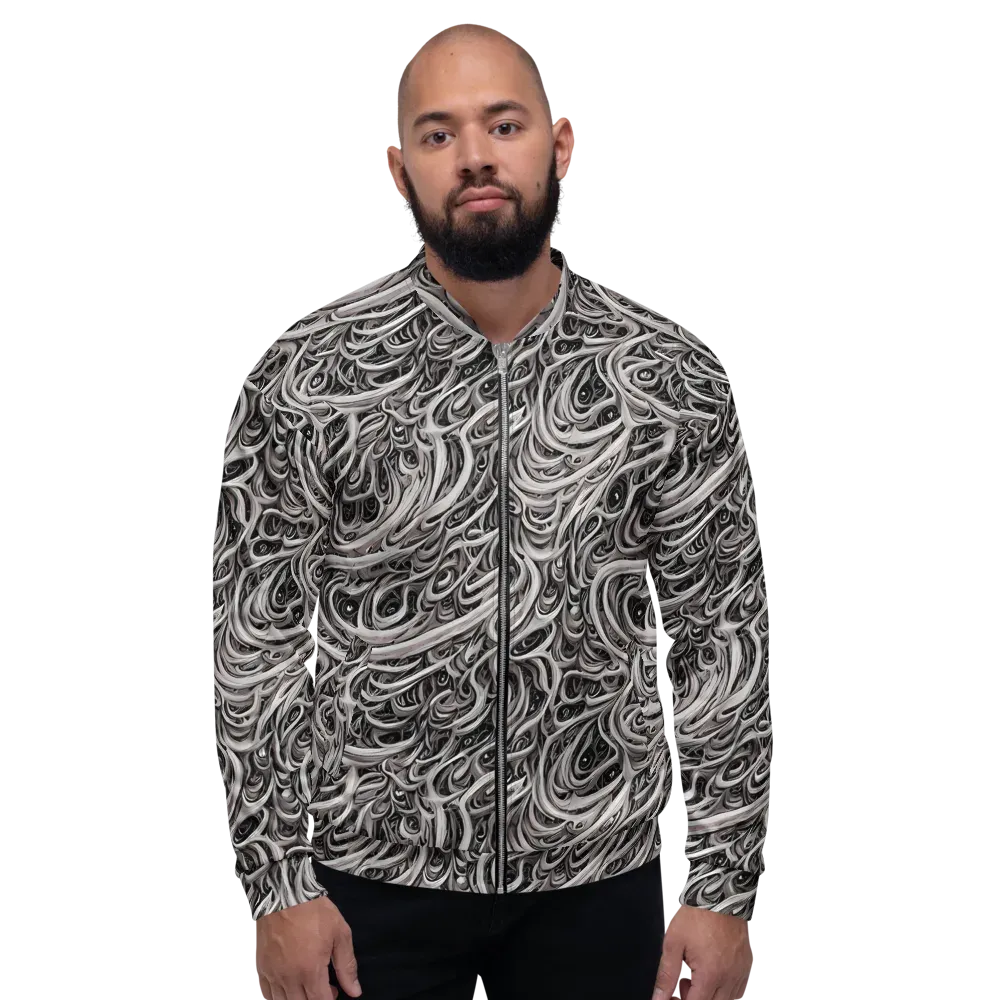 Noir Marbling on Bomber Jacket — Front