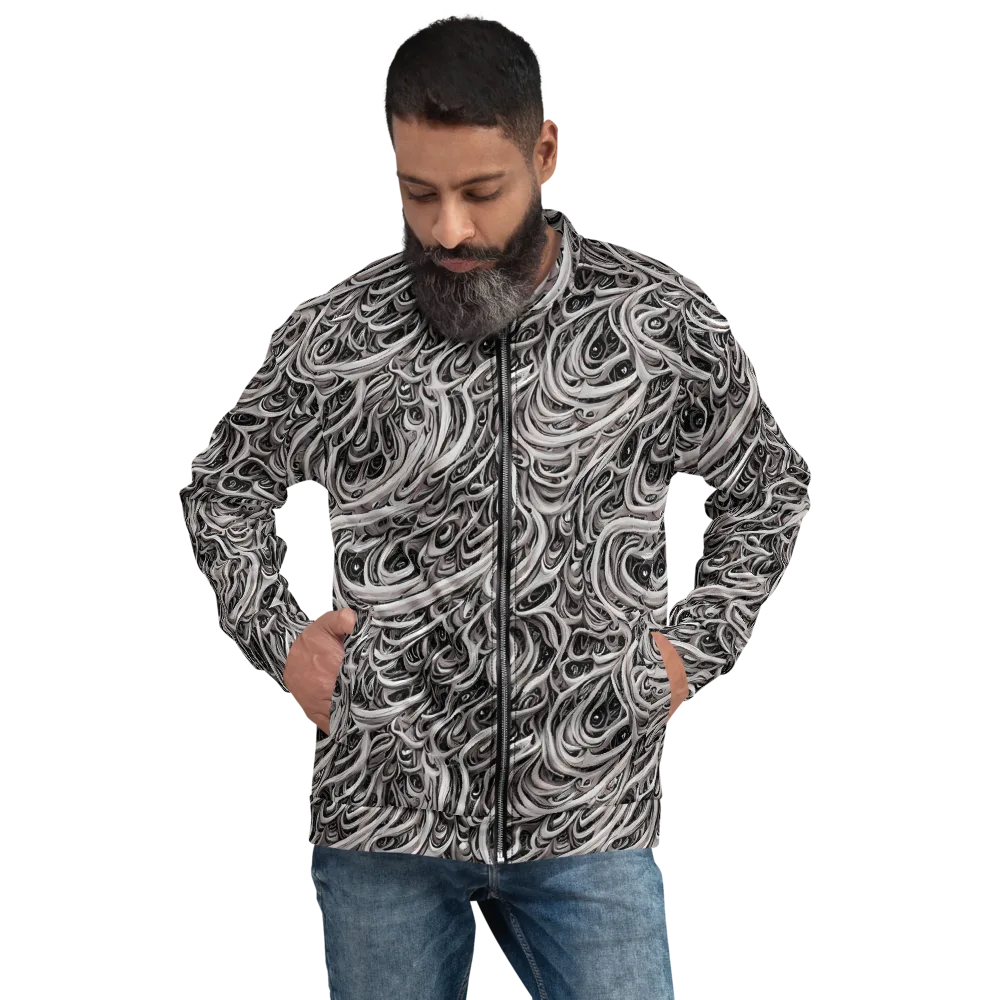 Noir Marbling on Bomber Jacket — Front