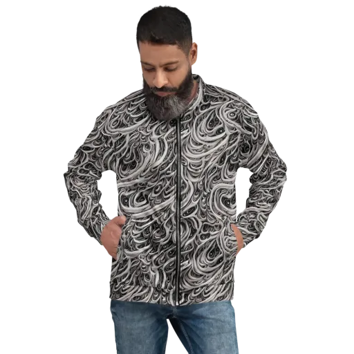 Noir Marbling on a Bomber Jacket