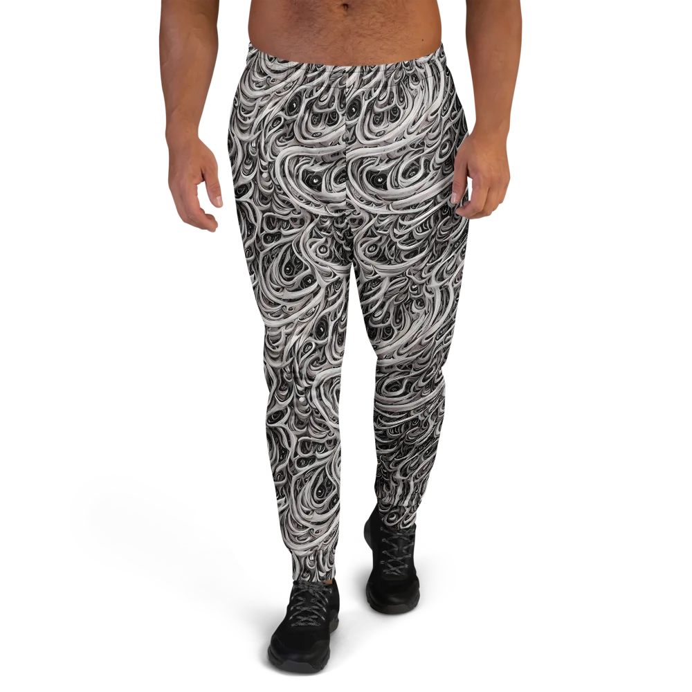 Noir Marbling on Men's Joggers — Front