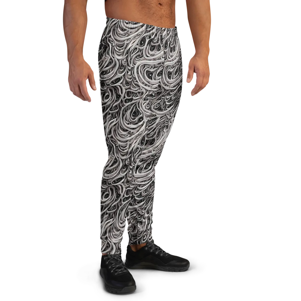 Noir Marbling on Men's Joggers — Right