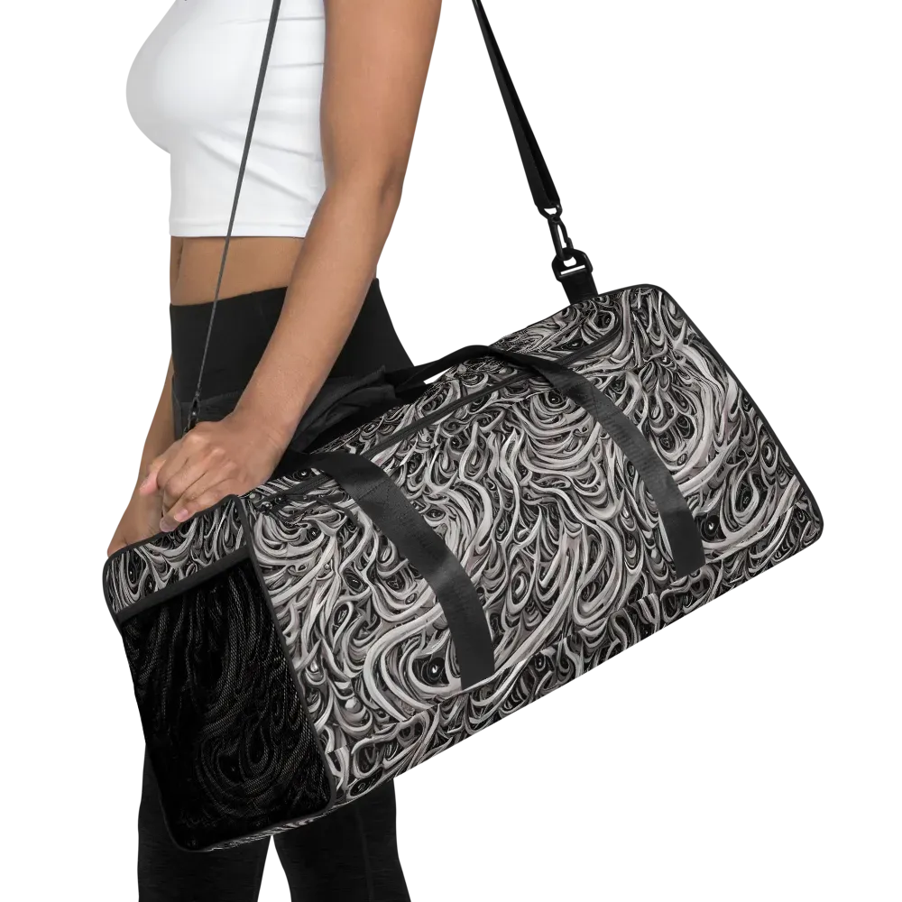 Noir Marbling on Duffle Bag — Front