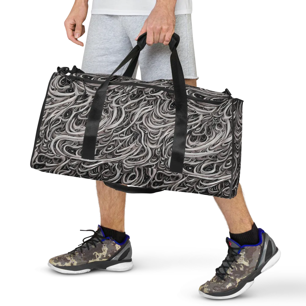 Noir Marbling on Duffle Bag — Front