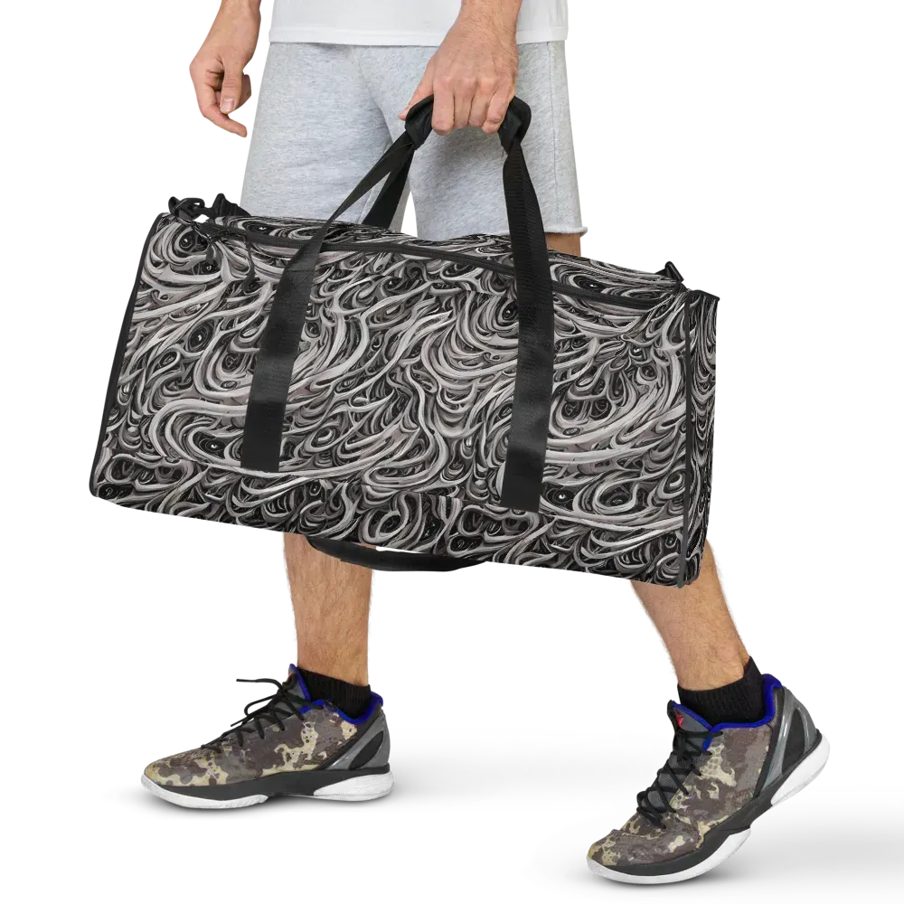 Noir Marbling on Duffle Bag — Front