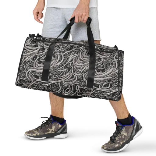 Noir Marbling on a Duffle Bag