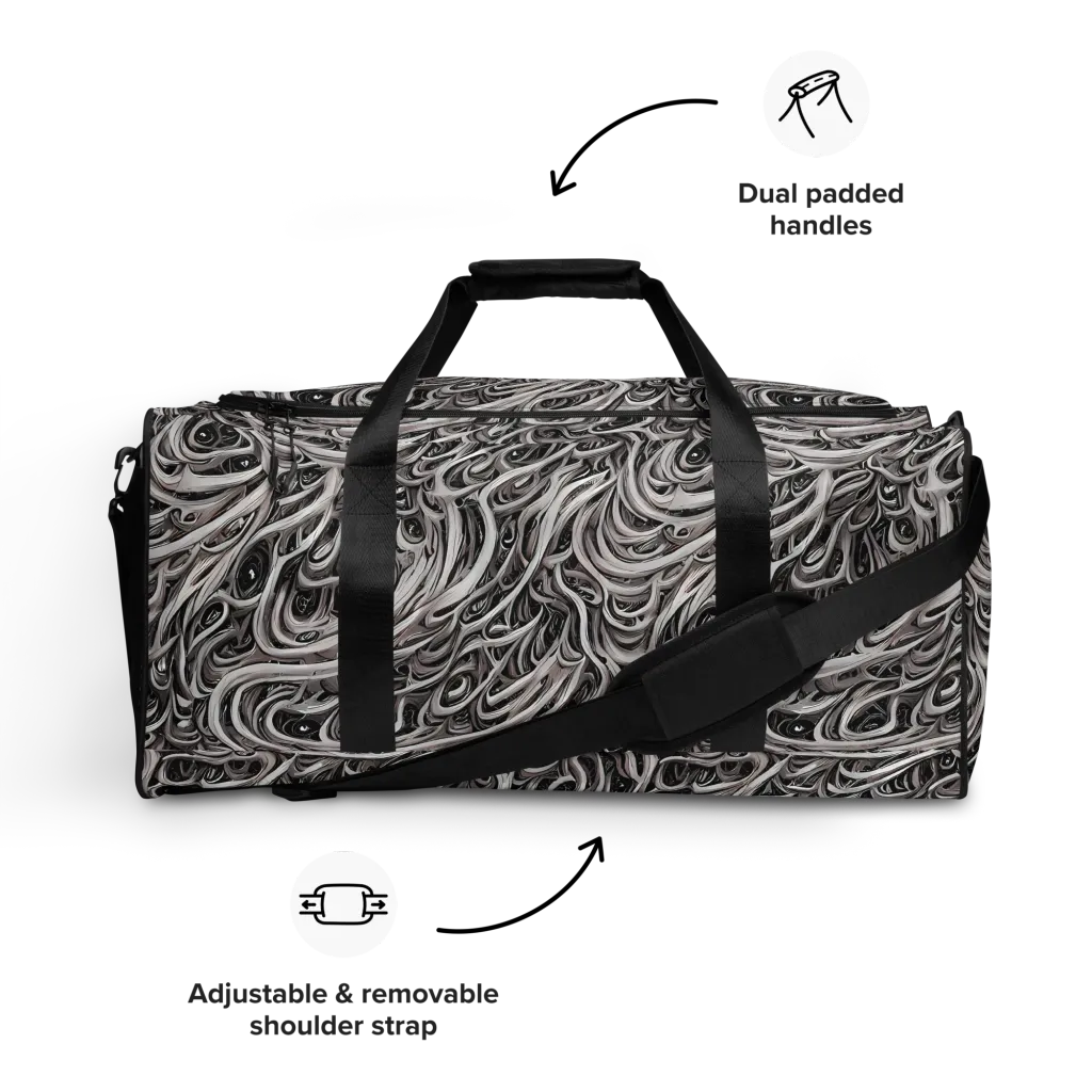 Noir Marbling on Duffle Bag — Front