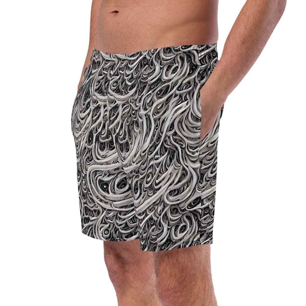 Noir Marbling on Swim Trunks — Left Front