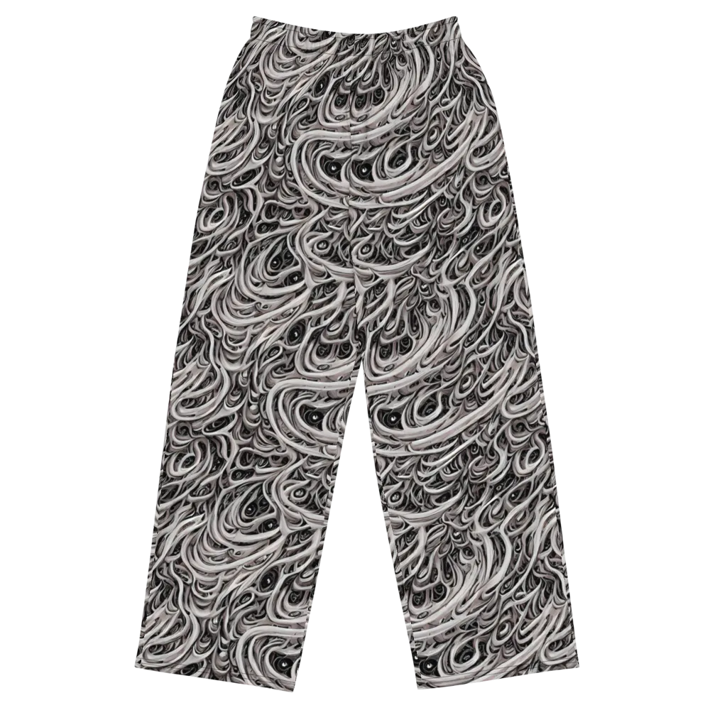 Noir Marbling on Wide-Leg Pants — Front