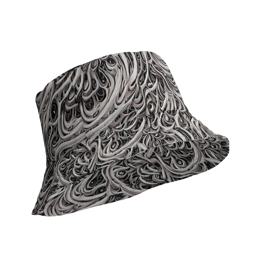 Noir Marbling on Reversible Bucket Hat — Product details Outside
