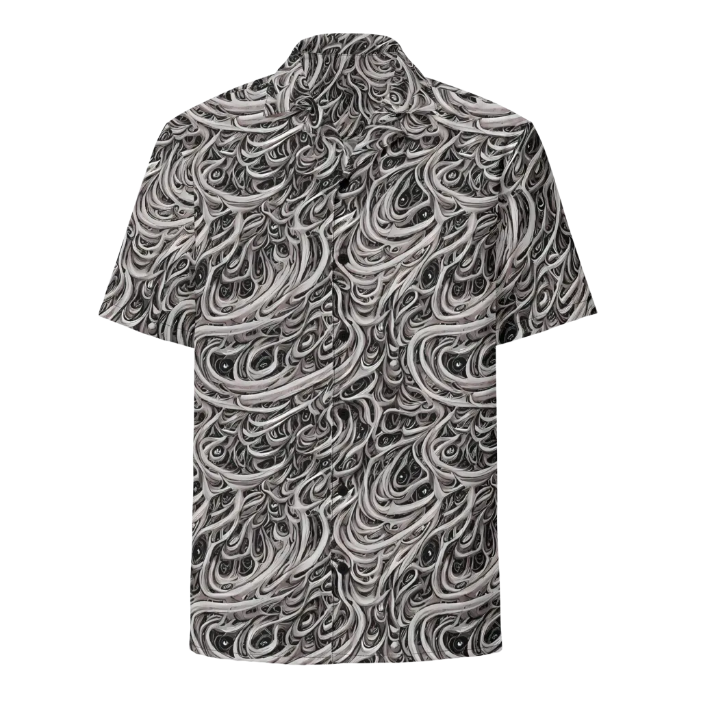Noir Marbling on Button Shirt — Front