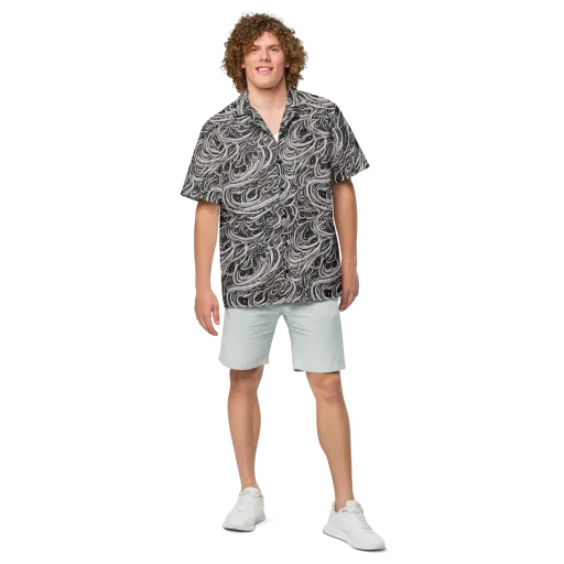 Noir Marbling on a Button Shirt