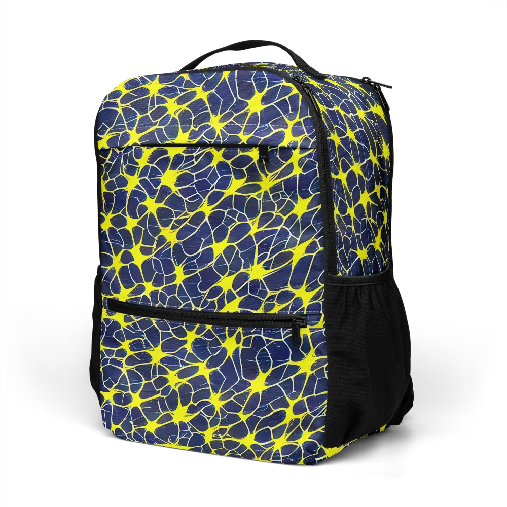 Neon Neural Network on Utility Backpack — Left Front