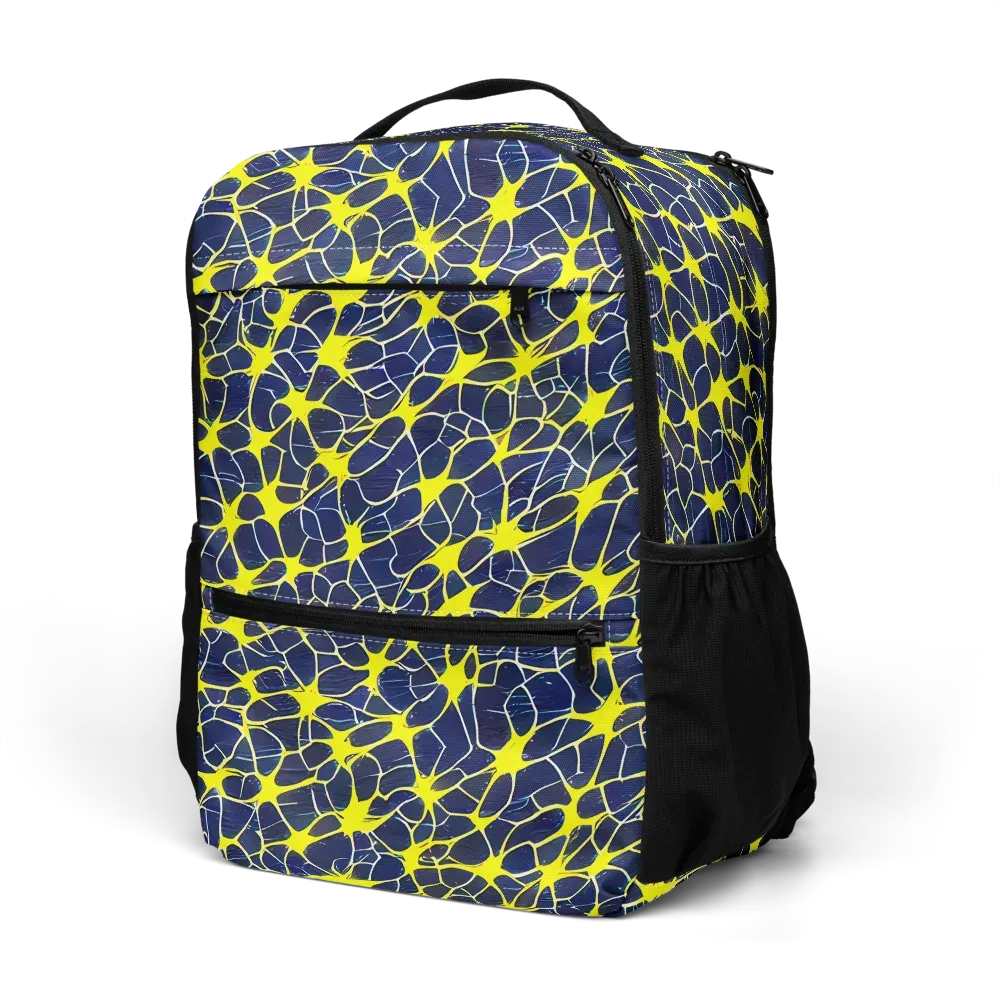 Neon Neural Network on Utility Backpack — Left Front