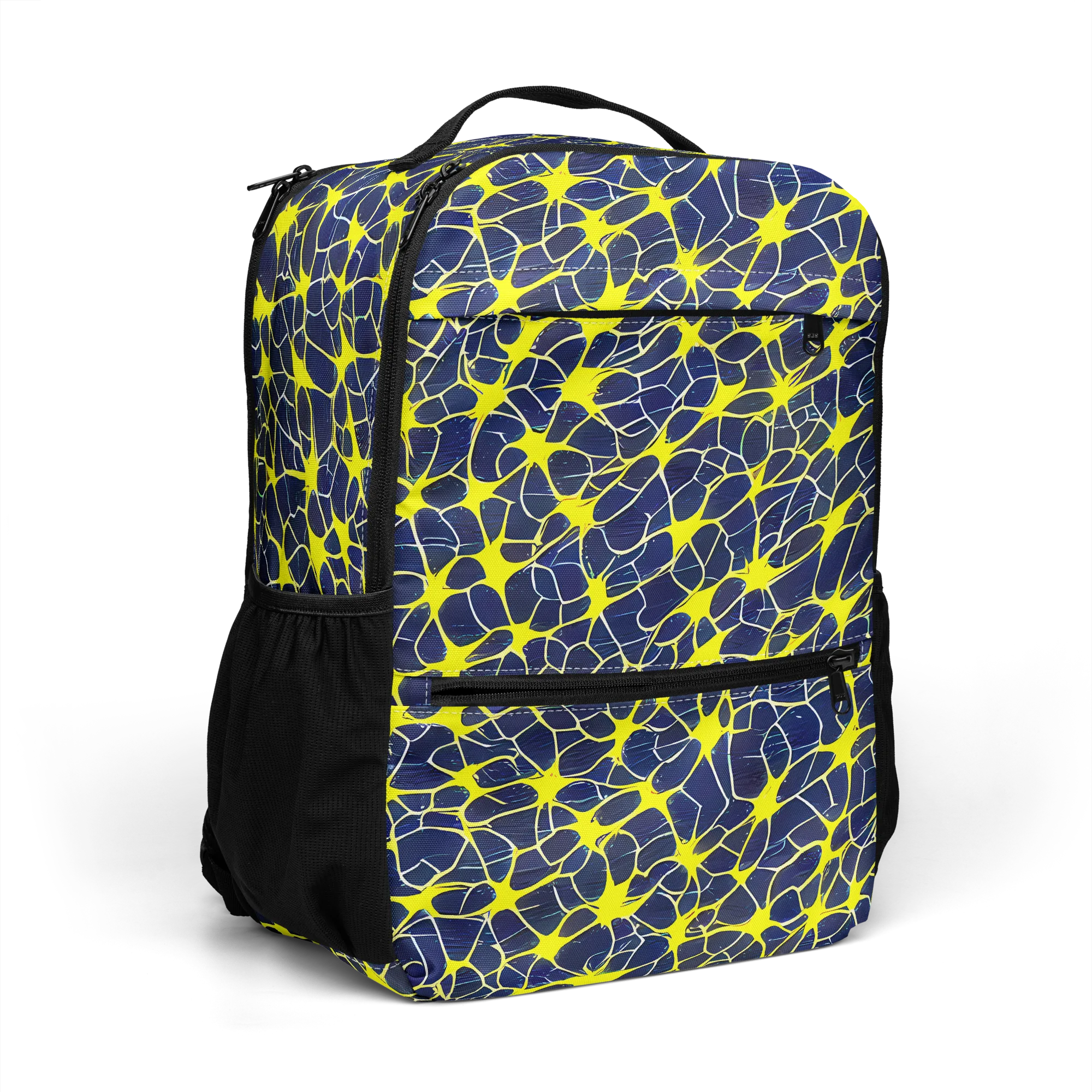 Neon Neural Network on Utility Backpack — Right Front