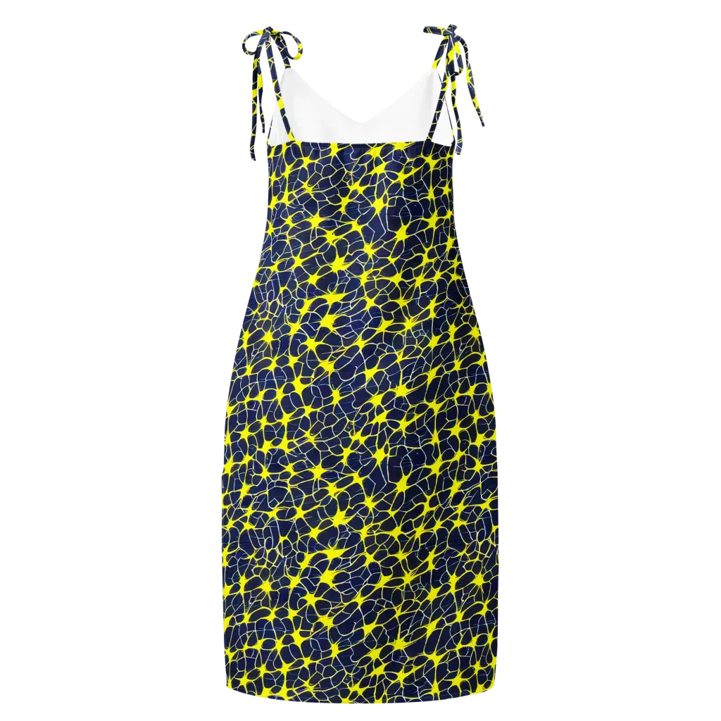 Neon Neural Network on Slip Dress — Back