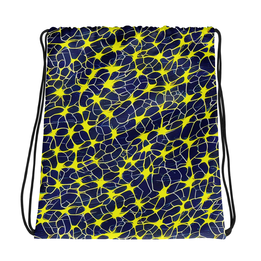 Neon Neural Network on Drawstring Bag — Photo