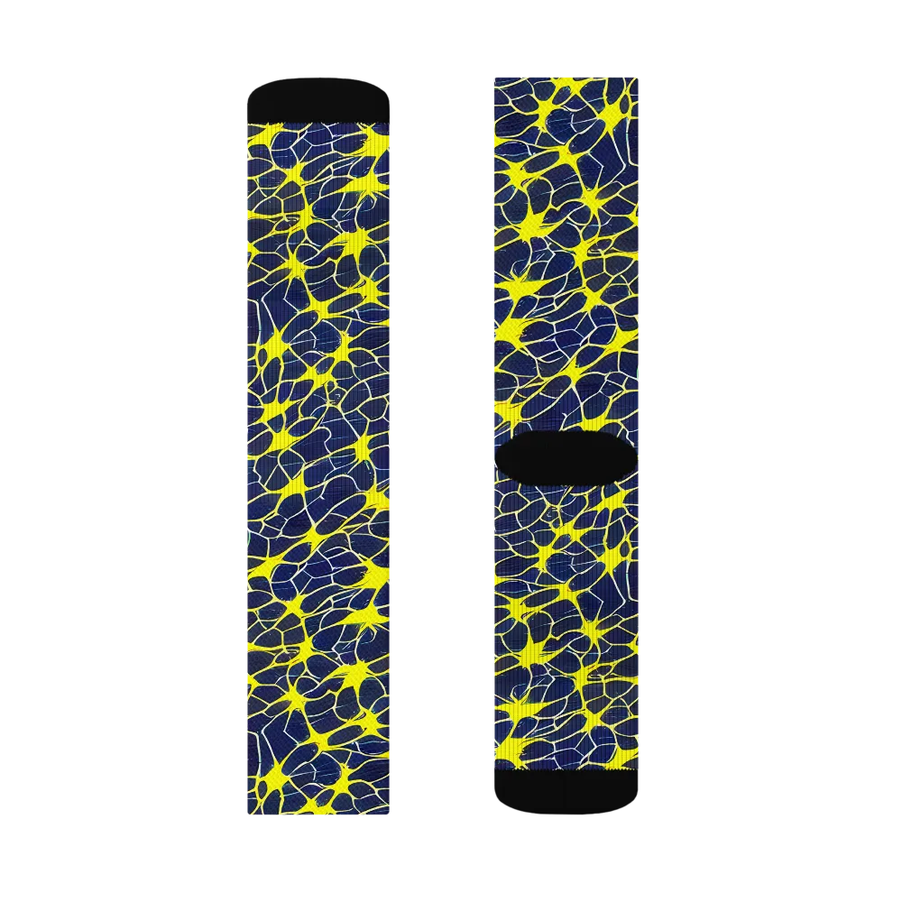 Neon Neural Network on Socks — Left Sock