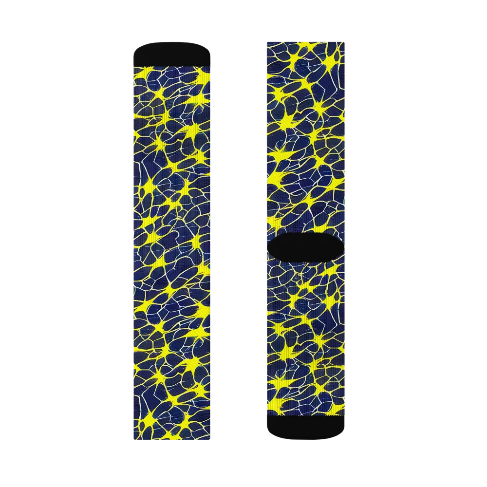 Neon Neural Network on Socks — Right Sock