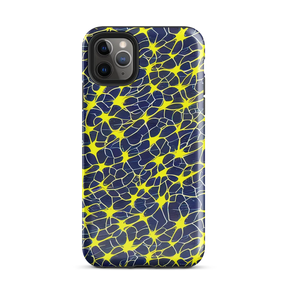 Neon Neural Network on Tough Case for iPhone® — Front