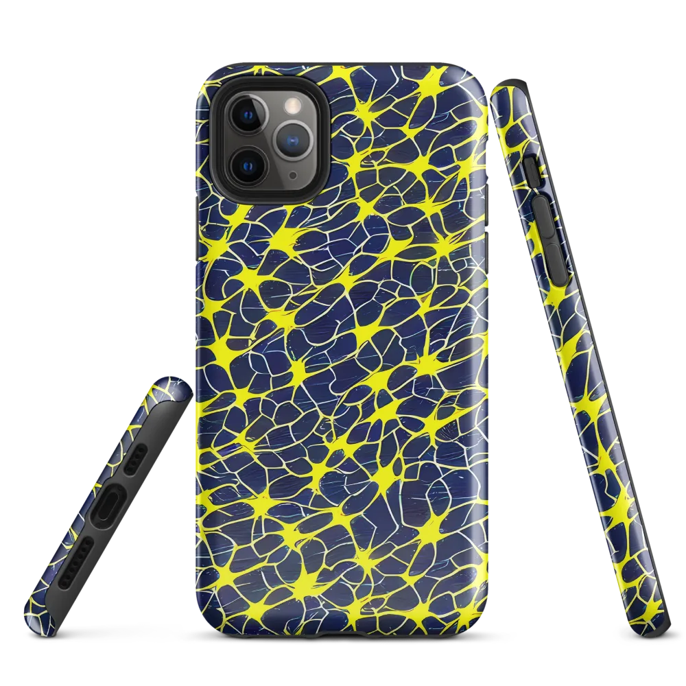 Neon Neural Network on Tough Case for iPhone® — Front
