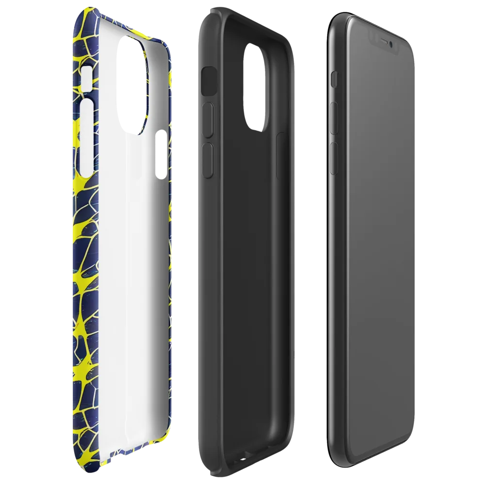Neon Neural Network on Tough Case for iPhone® — Right
