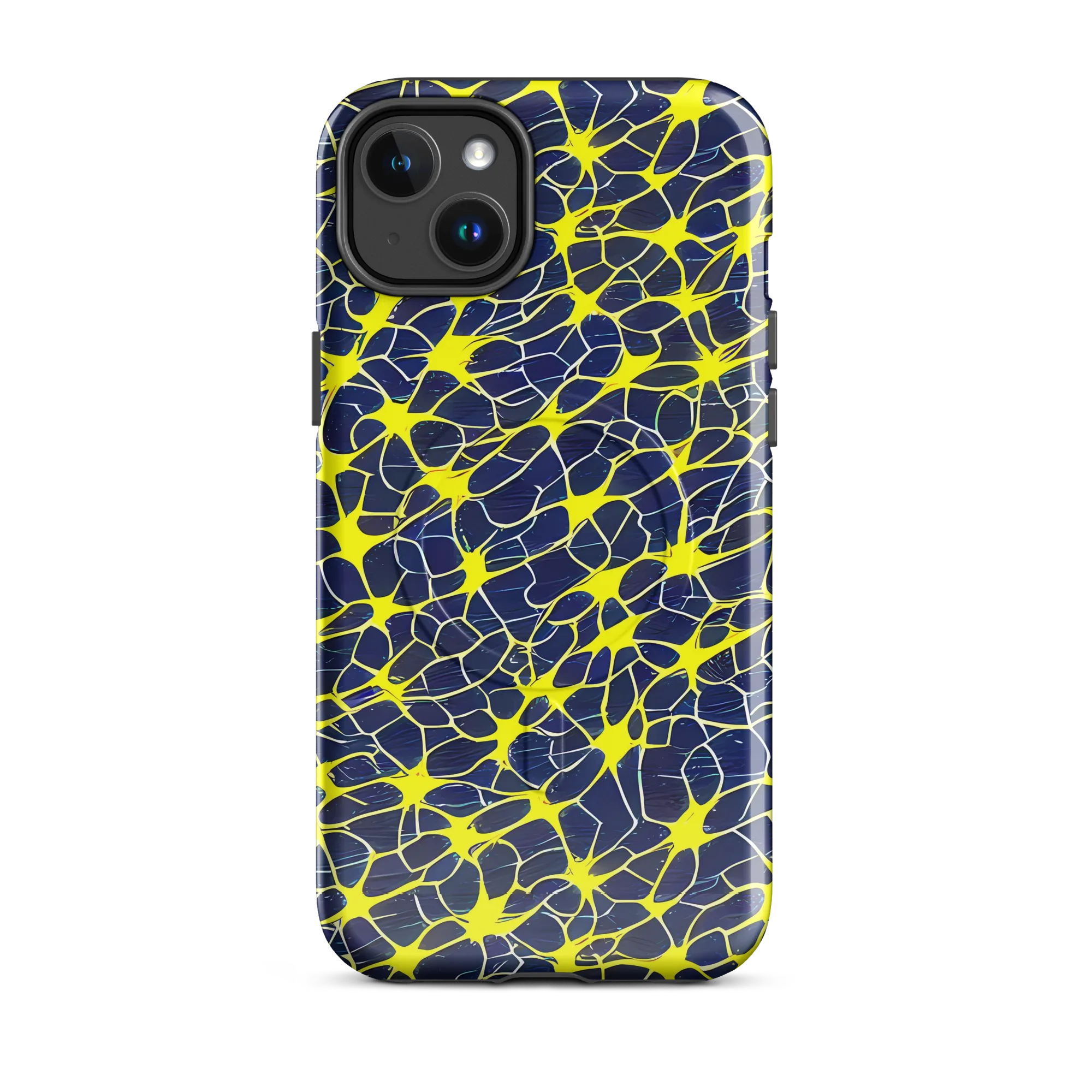 Neon Neural Network on MagSafe Tough Case for iPhone® — Front