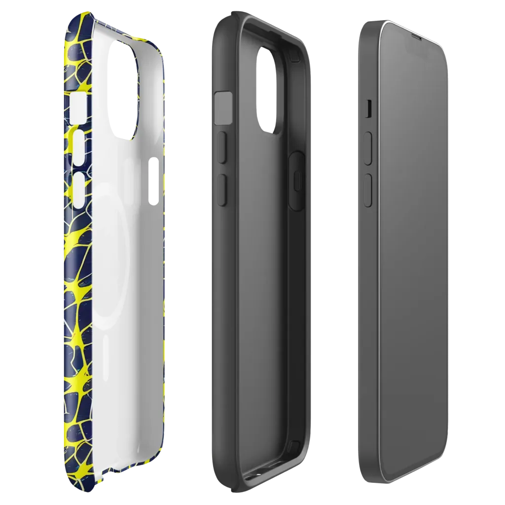 Neon Neural Network on MagSafe Tough Case for iPhone® — Front