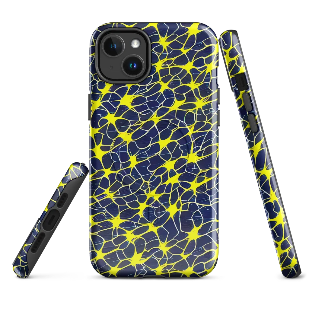 Neon Neural Network on MagSafe Tough Case for iPhone® — Front