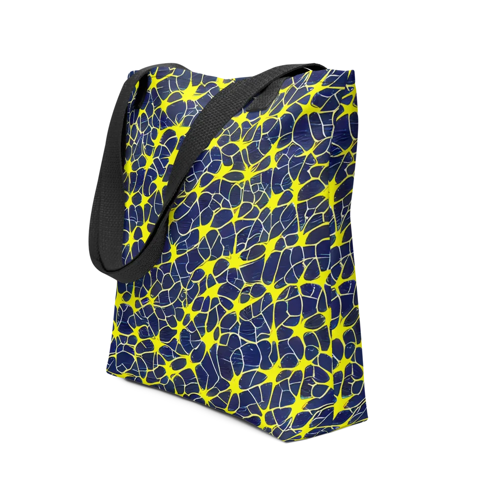 Neon Neural Network on Tote Bag — Front