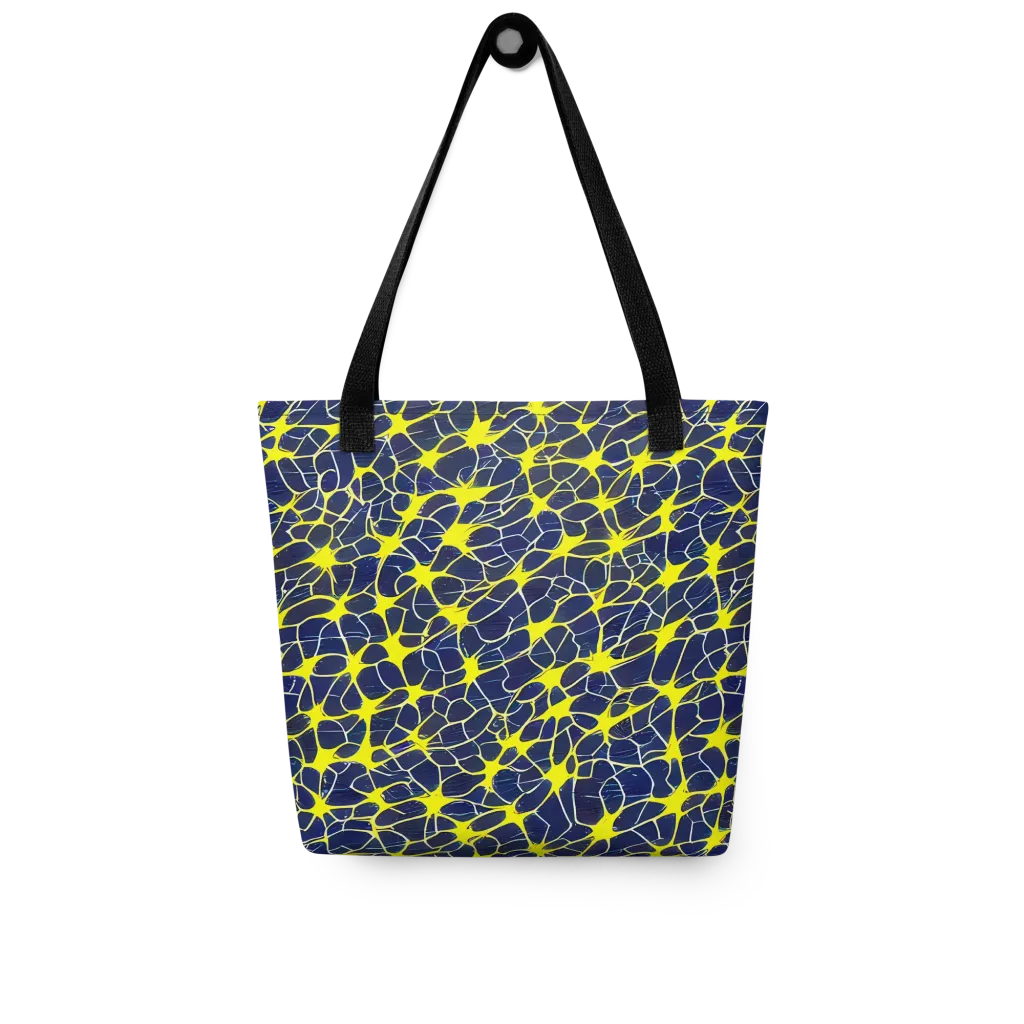 Neon Neural Network on Tote Bag — Front