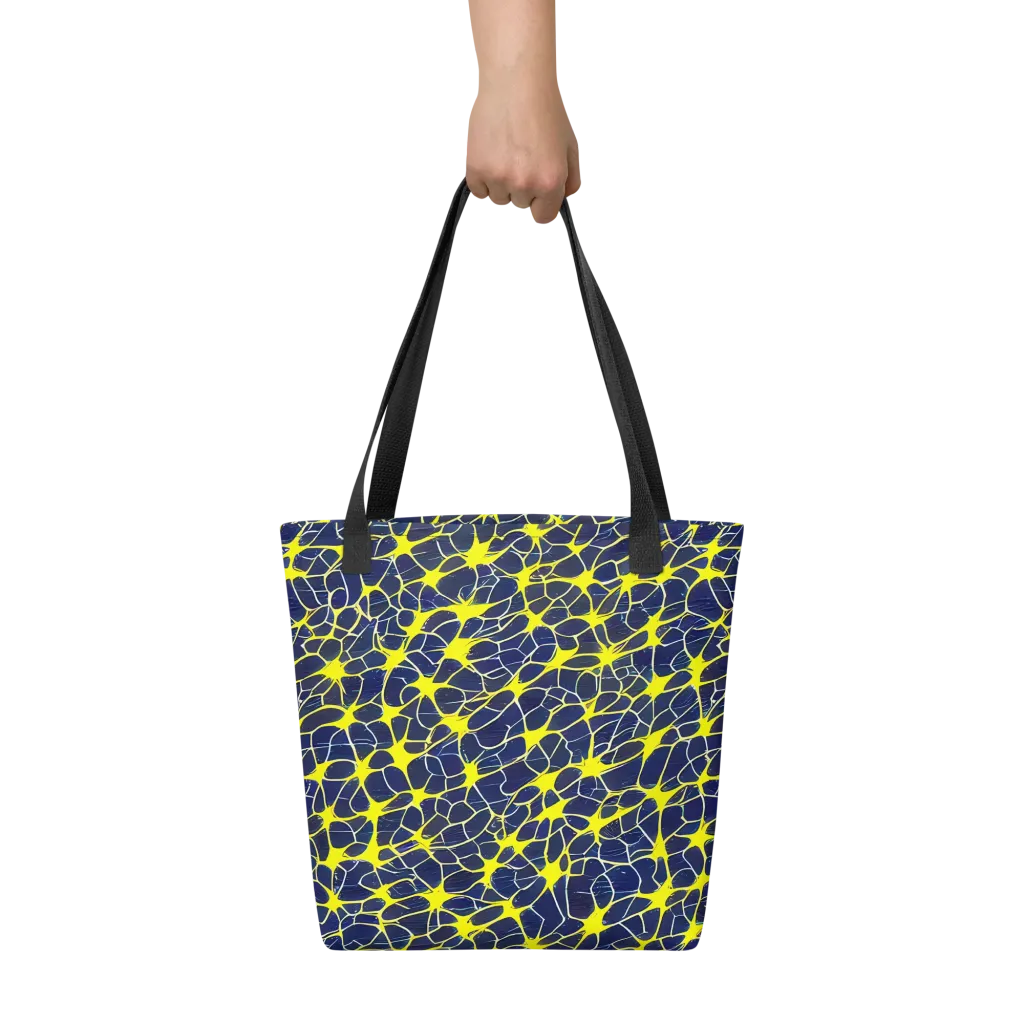 Neon Neural Network on Tote Bag — Front