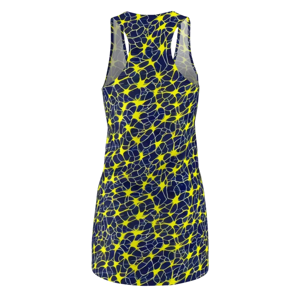 Neon Neural Network on Racerback Dress — Back