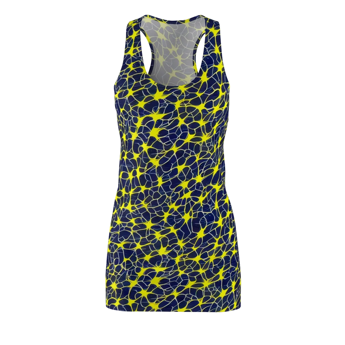 Neon Neural Network on Racerback Dress — Front