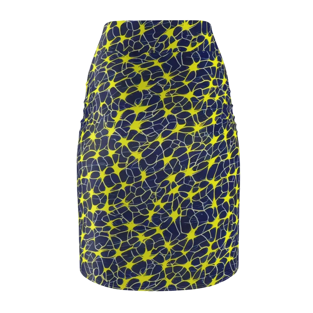 Neon Neural Network on Pencil Skirt — Back
