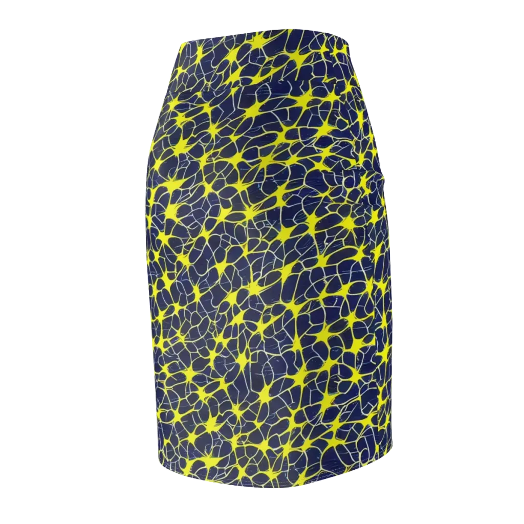 Neon Neural Network on Pencil Skirt — Back Side